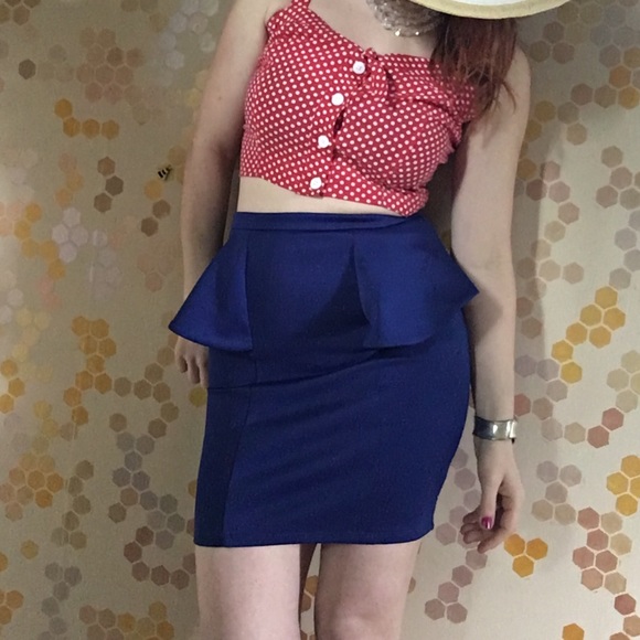American Rag Pinup Polka Dot Crop Top Size Medium