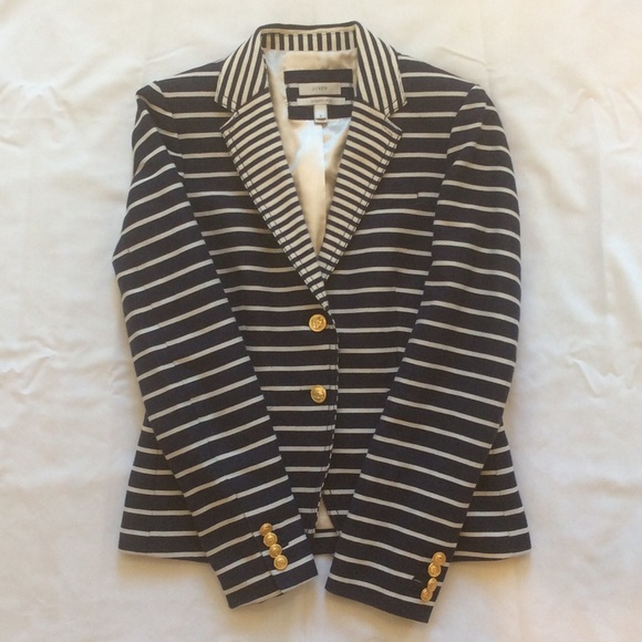 J. Crew Striped Schoolboy Blazer
