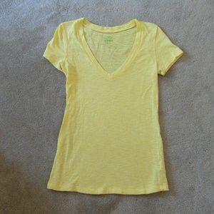 Yellow tee v neck old navy