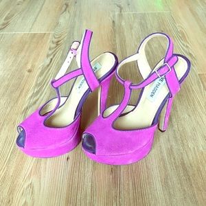 Steve Madden open toe platform heels