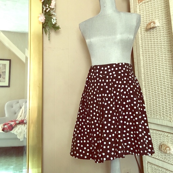 Urban Outfitters Polka Dot Skater Skirt - Medium