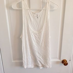 NY&Co White Sequin Tank