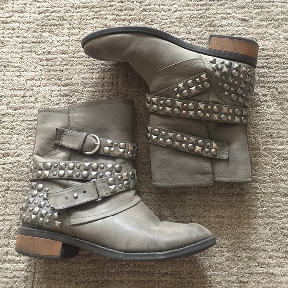 SALE!! Grey studded boots