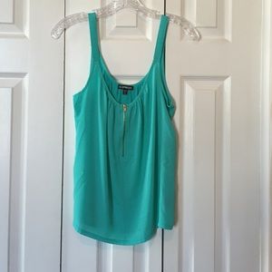Express top, turquoise, size medium