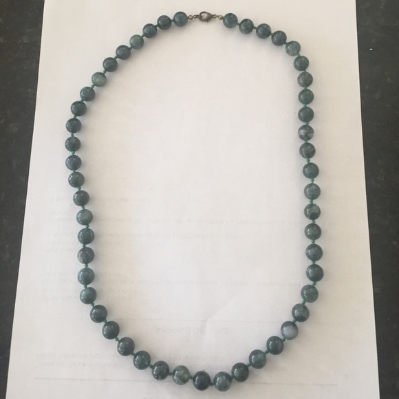 Dark Green Beaded Necklace