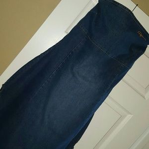 Strapless Denim Dress