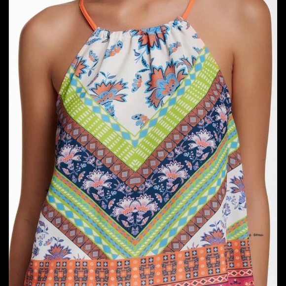 Floral Print Halter Tank