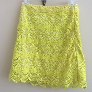 Bright Green Crochet Mini-skirt