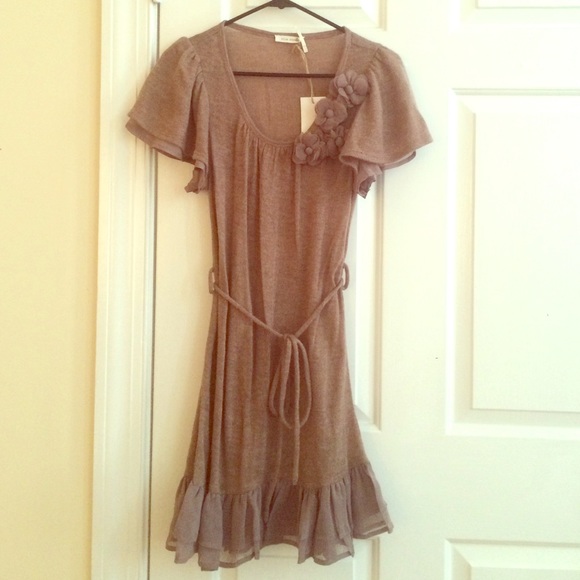 Short sleeve sweater dress