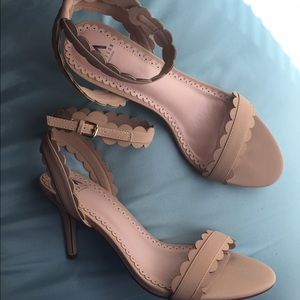 Scalloped Nude Madison by Shoedazzle Heels