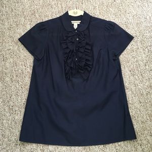 Navy Blue silk/cotton shirt!