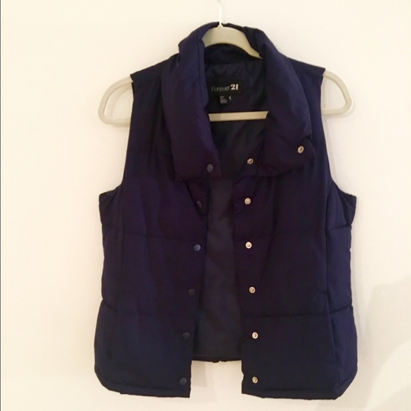 Navy Puffy Vest