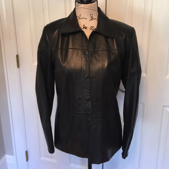 ⛔️sold⛔️Juliana Collezione Black Leather Jacket-