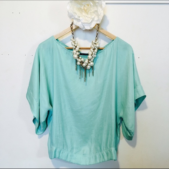 Zara 👗Aqua blue/green top