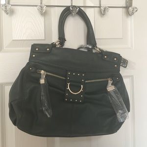 Hunter green handbag