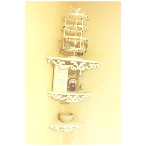 Set of 3 Shabby Chic Jewelry & Accessory shelves!