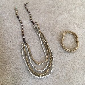 Lucky brand necklace and matching j. Crew bracelet