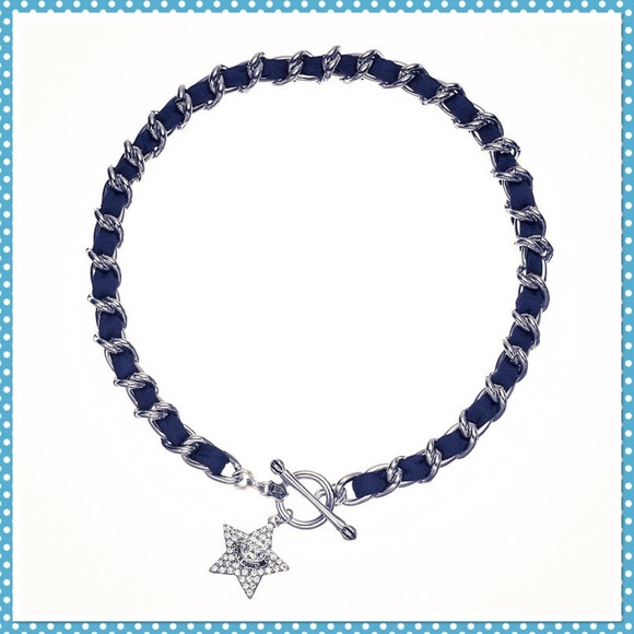 Juicy Couture Blue Crystal Star Toggle Necklace - Picture 2 of 2