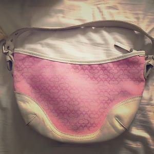 Pink & white purse
