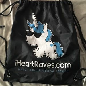 Iheartraves/emazinglights drawstring backpack