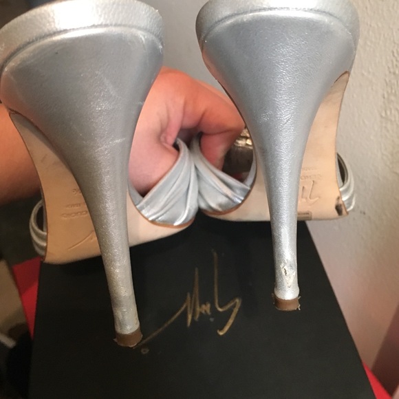Giuseppe Zanotti Silver Slips with crystal details - Picture 2 of 4