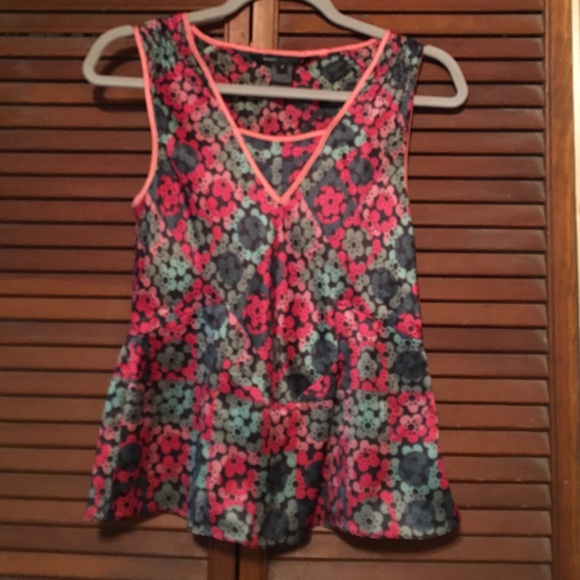 Marc Jacobs summer silk flower print top sz 2 SALE