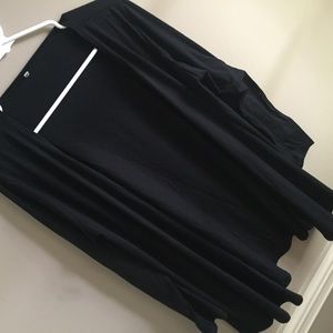 Plus size black slightly sheer cardigan