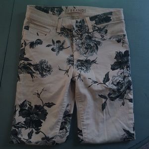 J Brand Floral Skinny Capri
