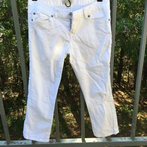 White Denim Capris