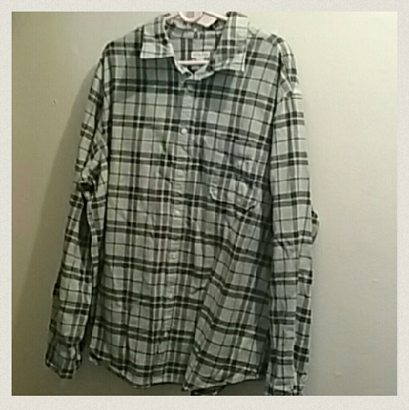 Merona Mens green plaid shirt size XXL NWT