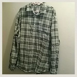 Merona Mens green plaid shirt size XXL NWT