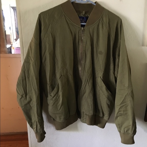 Vintage military olive bomber