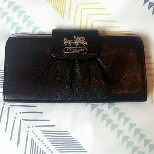 Black authentic Leather Coach wallet
