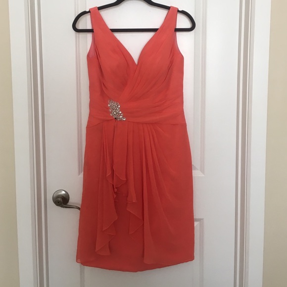 Coral bridesmaids dress