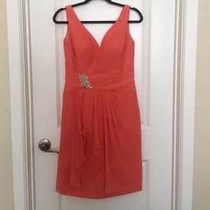 Coral bridesmaids dress