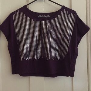 Purple crop top