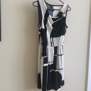 Forever 21! White/Black Boxed Print Dress