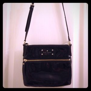 Black patent leather Kate Spade tenley bag