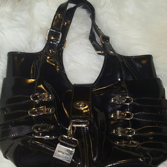 Jimmy Choo Blk leather Buckle zip top satchel - Picture 1 of 3