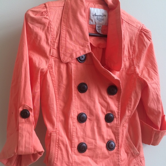 American Rag! Pastel Orange double Buttoned Blazer