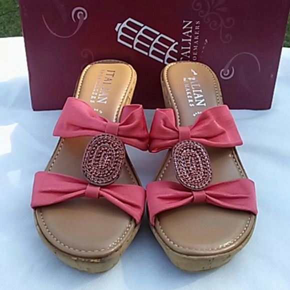 Italian Shoemakers Coral Wedge Sandal