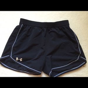 Black under armour running shorts