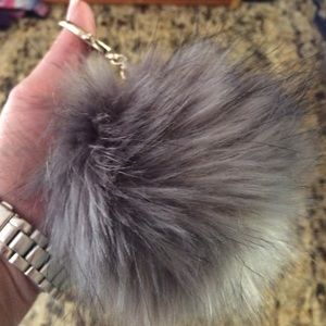 Fur Pom Pom Keychain or Purse Fob!