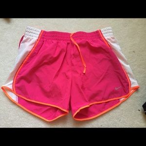 Pink nike running shorts