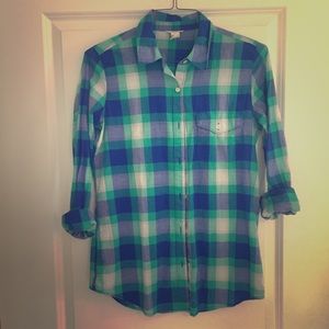 Light plaid button up