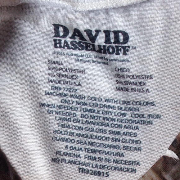 FLASH David Hasslehoff Muscle Tee size Small NWOT - Picture 2 of 4