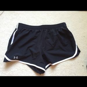 Black under armour running shorts