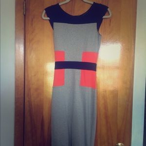French Connection color block bodycon dress
