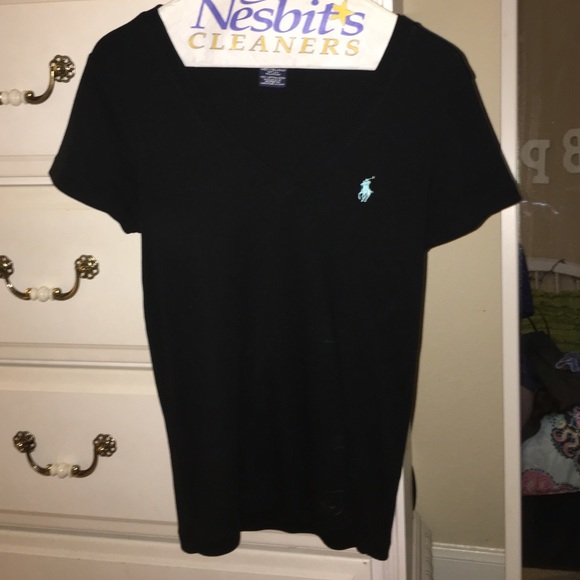 Black polo vneck