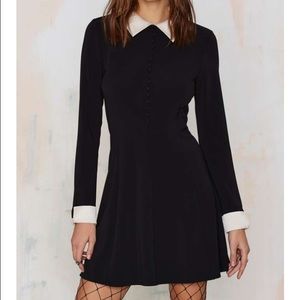 Nasty Gal Au Pair Black Mini Dress